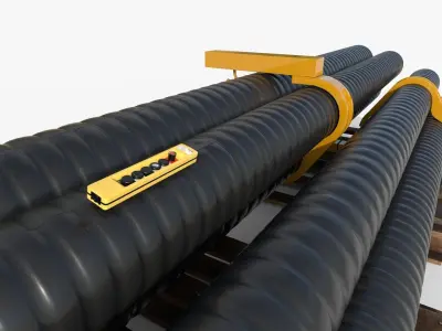 Warehouse Pipes 3D model