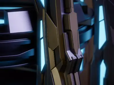 Ancient Alien Reactor Core Low-poly 3D model