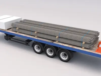 Industrial Trailer 03 3D model