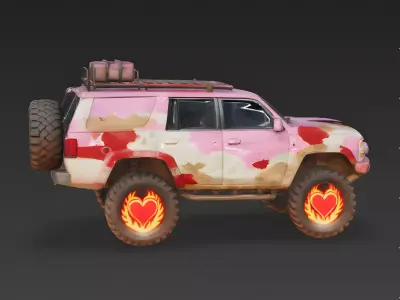 Conversation Heart Pattern SUV 3D Model Low-poly 3D model