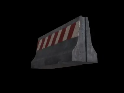 Pixel LowPoly F-Shape Barrier  Free low-poly 3D model