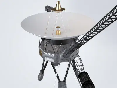 Voyager 1 gold lamp 3D model