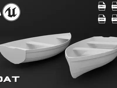 Boat Canoe Free 3D model