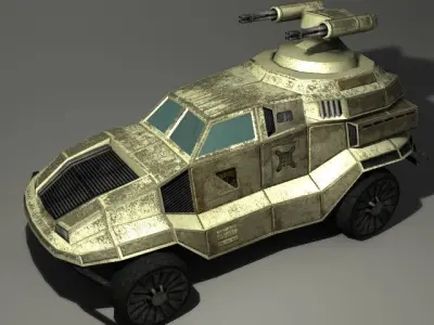 Iron Spears Tank Low-poly 3D model