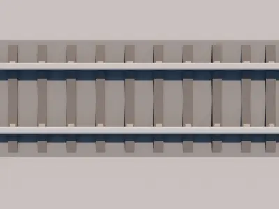3D Rail Track Model Free low-poly 3D model