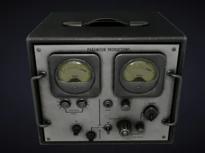 Military Radio Communicator Low-poly 3D model