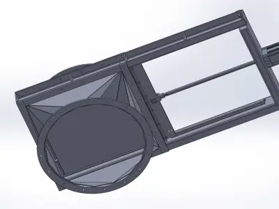 DIAMETER 1120 mm SLIDE VALVE- SLIDE GATE 3D model