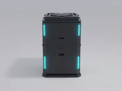 Sci-Fi Barrel 2 Low-poly 3D model