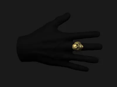 Skull Ring 3D print model