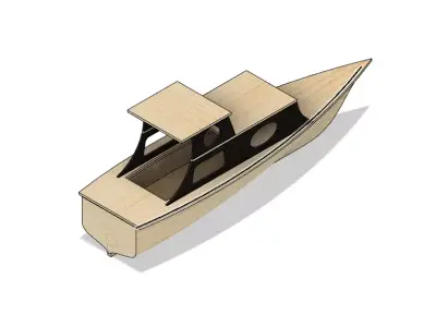 GEMI-BOATH-YAT boat made of wood Low-poly 3D model