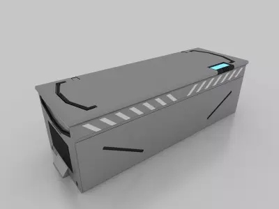 SCI FI CRATE MODEL 3DS MAX 3D model