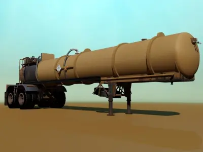 Old Pump Trailer 3D model