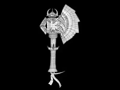 Fantasy Axe Free 3D model