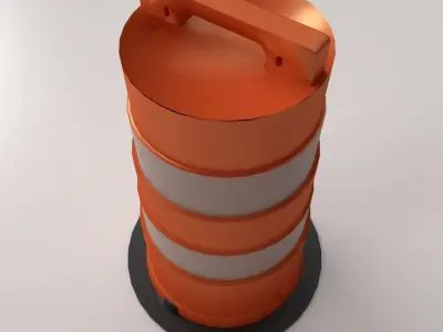 Barricade Barrel 3D model