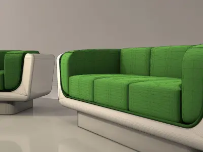 Retro Furniture 3D model