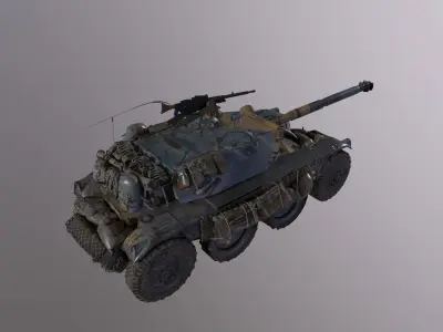 Panhard EBR Low-poly 3D model