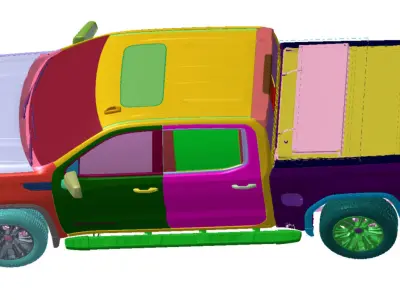 GMC Sierra Denali 1500 4WD Crew Cab 2019 Vehicle 3d scan model 3D model
