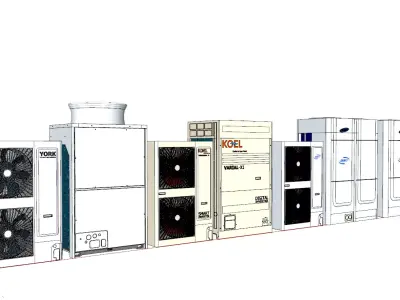 Air Conditioner Equipment Samsung York and Koel Low-poly 3D model