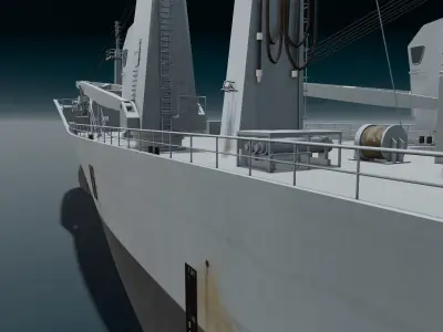 Ship 3D Model Low-poly 3D model
