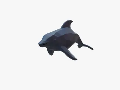 Dolphin low poly Low-poly 3D model purchase