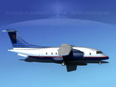 Dornier 328Jet United Express 3D model