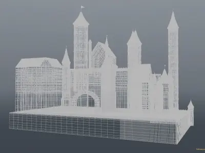 Medieval castle 3D model order