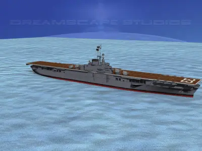 Ticonderoga Class Carrier CV-33 USS Kearsage 3D model