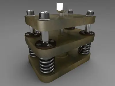 Press machine with springs Free 3D model
