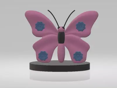  floral butterfly design 3D print model