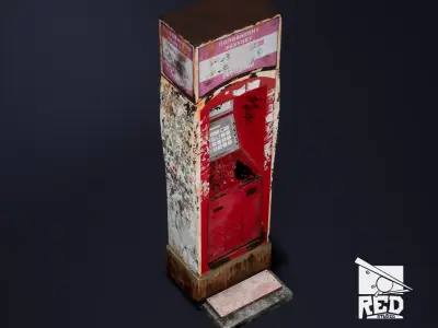 Game-Ready Payment Terminal PBR Low-poly 3D model