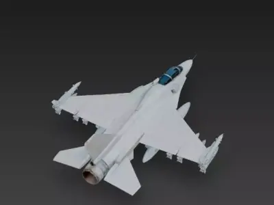 Modern Multi-Role Combat Fighter 3D Model Low-poly 3D model
