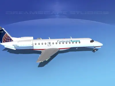 Embraer ERJ-135 Continental Express 3D model