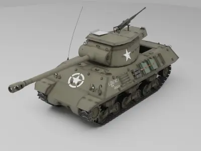 M36 Jackson  American tank destroyer 3D model