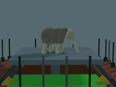 Elephant In the Room Low-poly 3D model