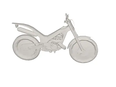 Bicycle motorcycle Low-poly 3D model