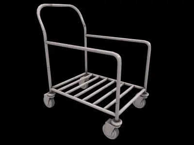 medical trash cart 3D model