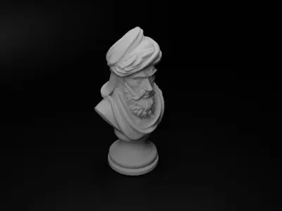 Ottoman Sipahi Bust Chess 3D print model 2