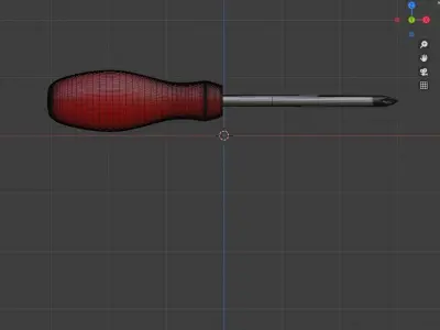 screwdriver - low and high Low-poly 3D model