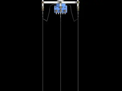 Voltage transformer on pole 3D model