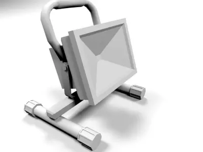 Low-poly Lamp led flood light Low-poly 3D model