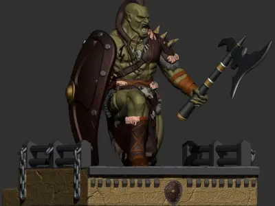 Orc 3d spartan warrior 3D print model purchase