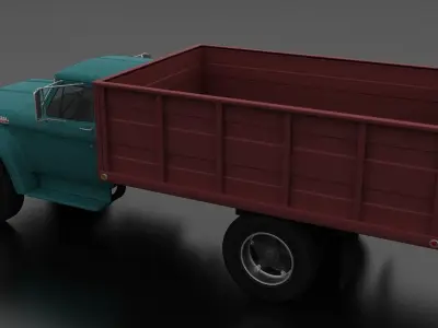 F-Series F-700 Grain Truck 1965 Low-poly 3D model