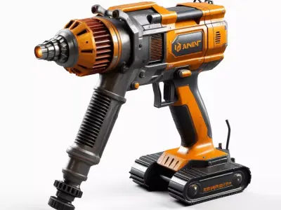 Futuristic Mining Drill 3D Model 3D model