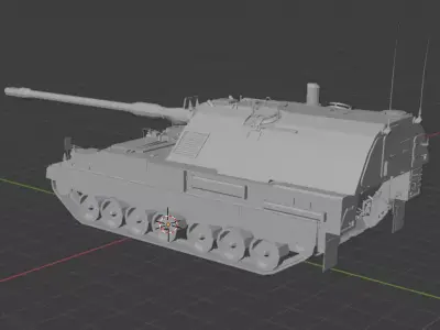 PzH 2000 Panzerhaubitze howitzer 155mm Free 3D print model