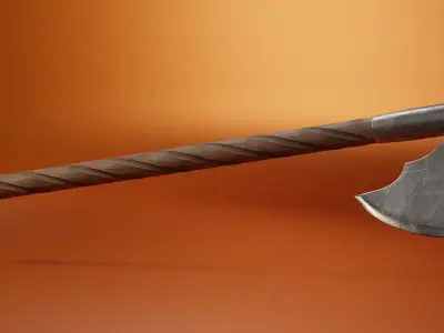 Medieval Axe 2 Low-poly 3D model