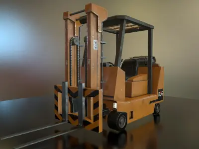 PBR Forklift Low-poly 3D model