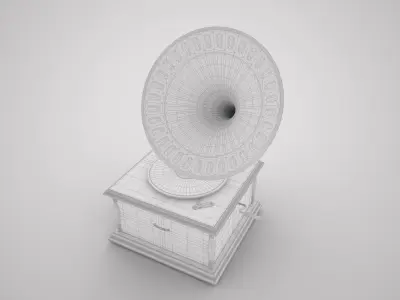 Vintage Gramophone 3D model