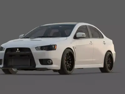 2015 Mitsubishi Lancer Evolution Final Edition 3D Model 3D model