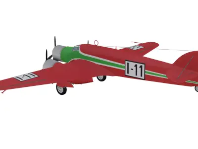 Savoia-Marchetti SM79-T Low-poly 3D model