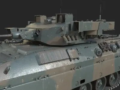 2 coatings of JSDF Type 89 Infantry fighting vehicle Low-poly 3D model
